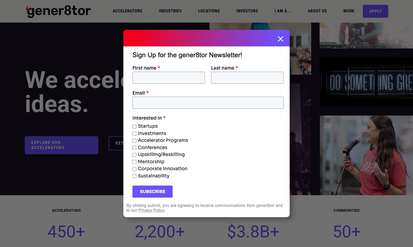 gener8tor homepage