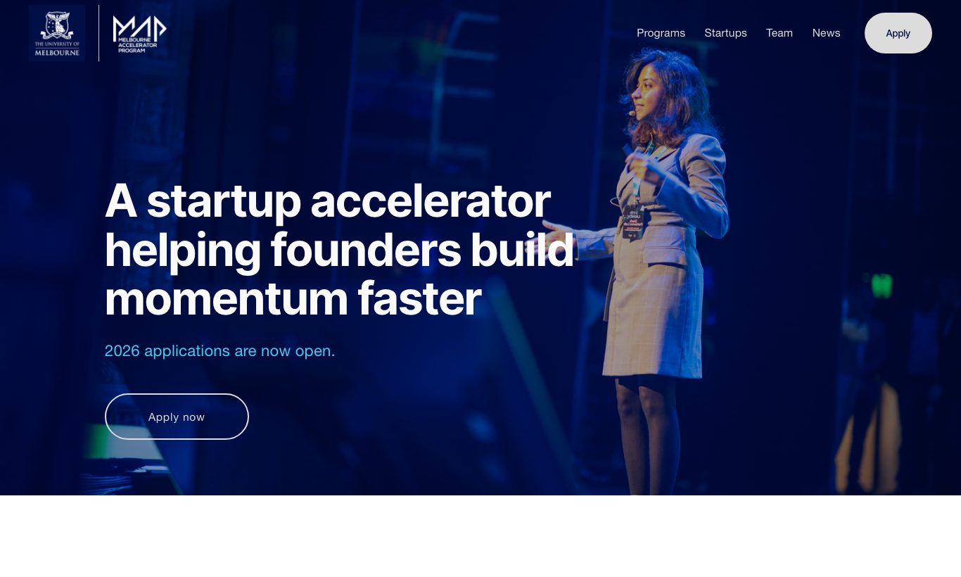 Melbourne Accelerator Program homepage