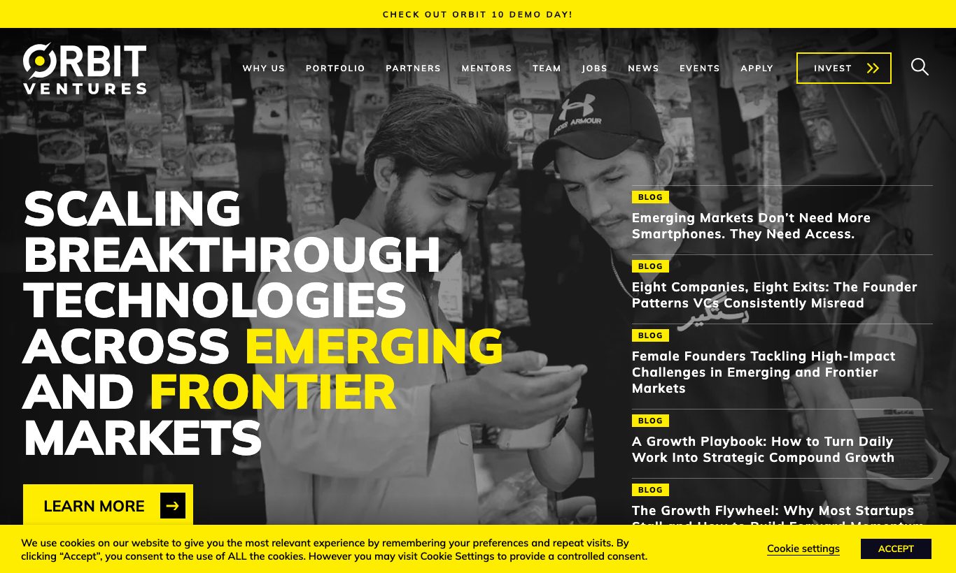 Orbit Ventures homepage