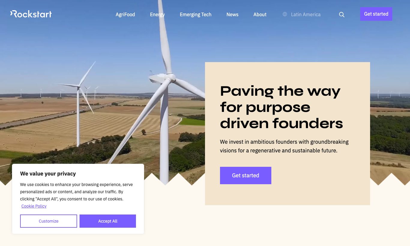 Rockstart homepage
