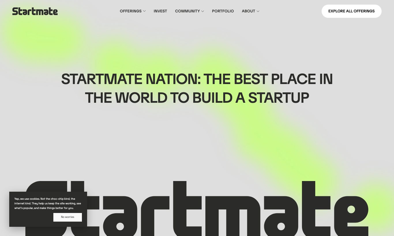 Startmate homepage