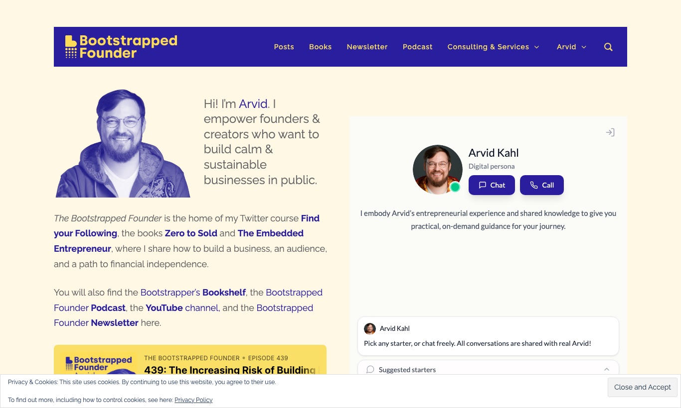 The Bootstrapped Founder newsletter