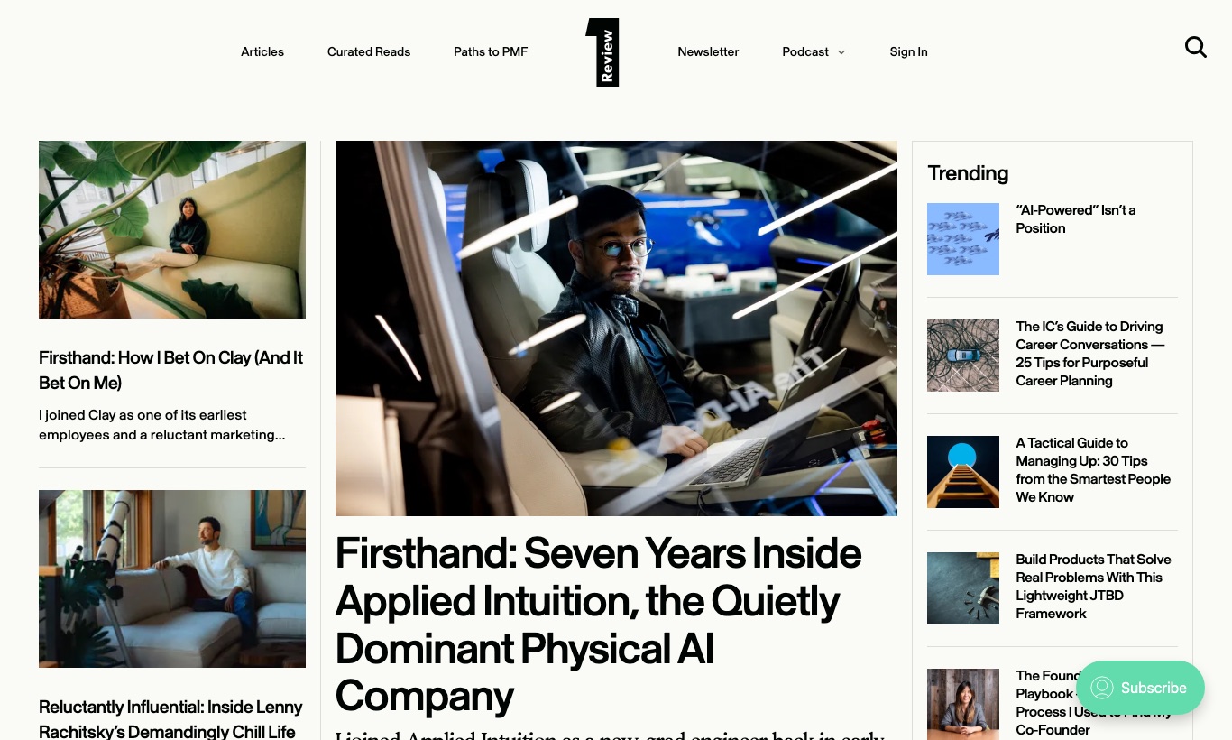 First Round Review newsletter