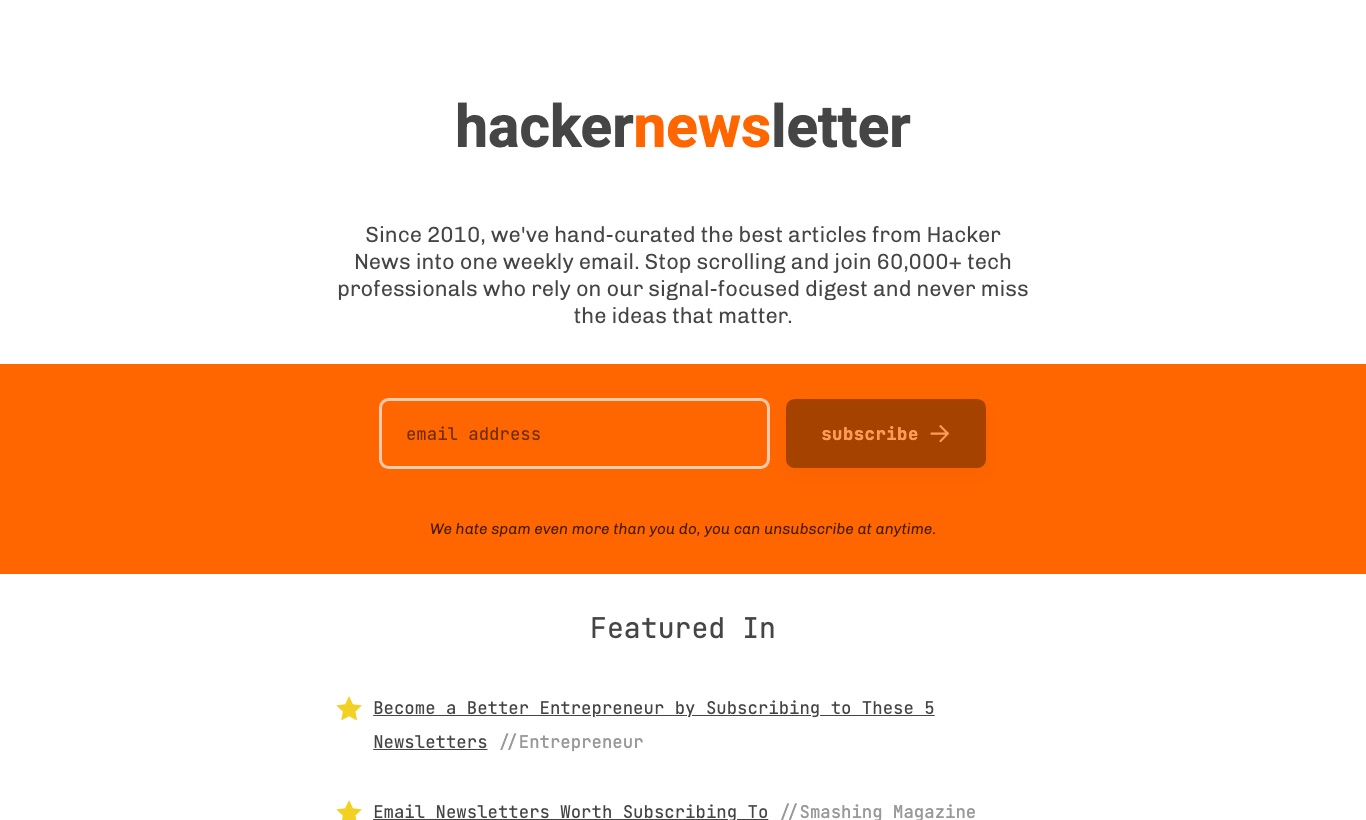 HackerNewsletter newsletter