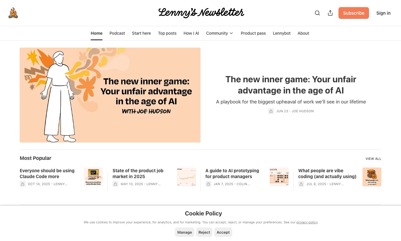 Lenny's Newsletter newsletter