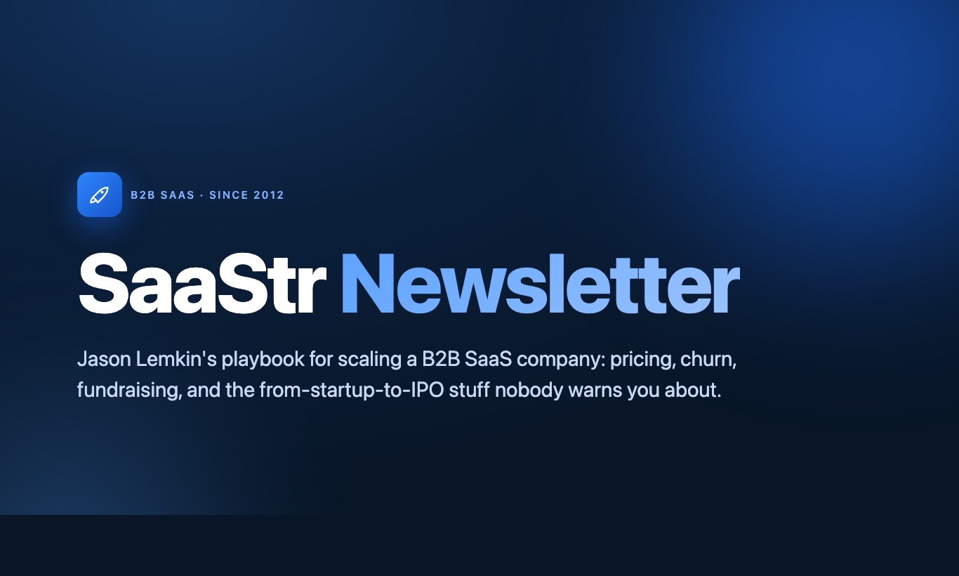 SaaStr newsletter