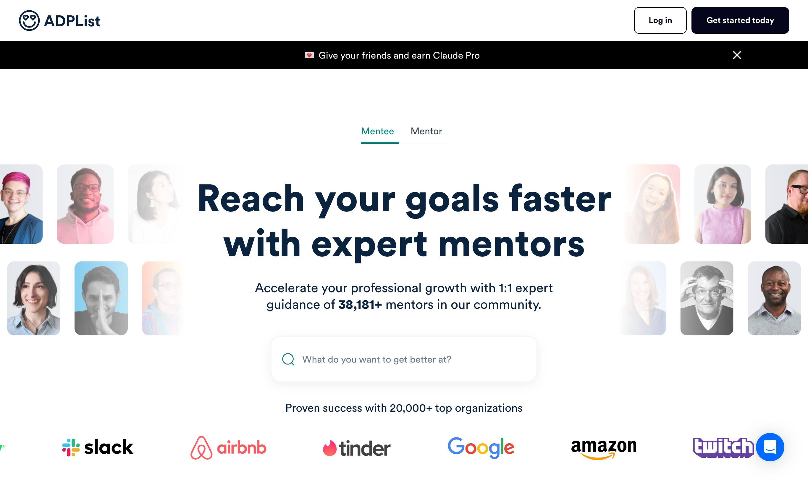 ADPList homepage