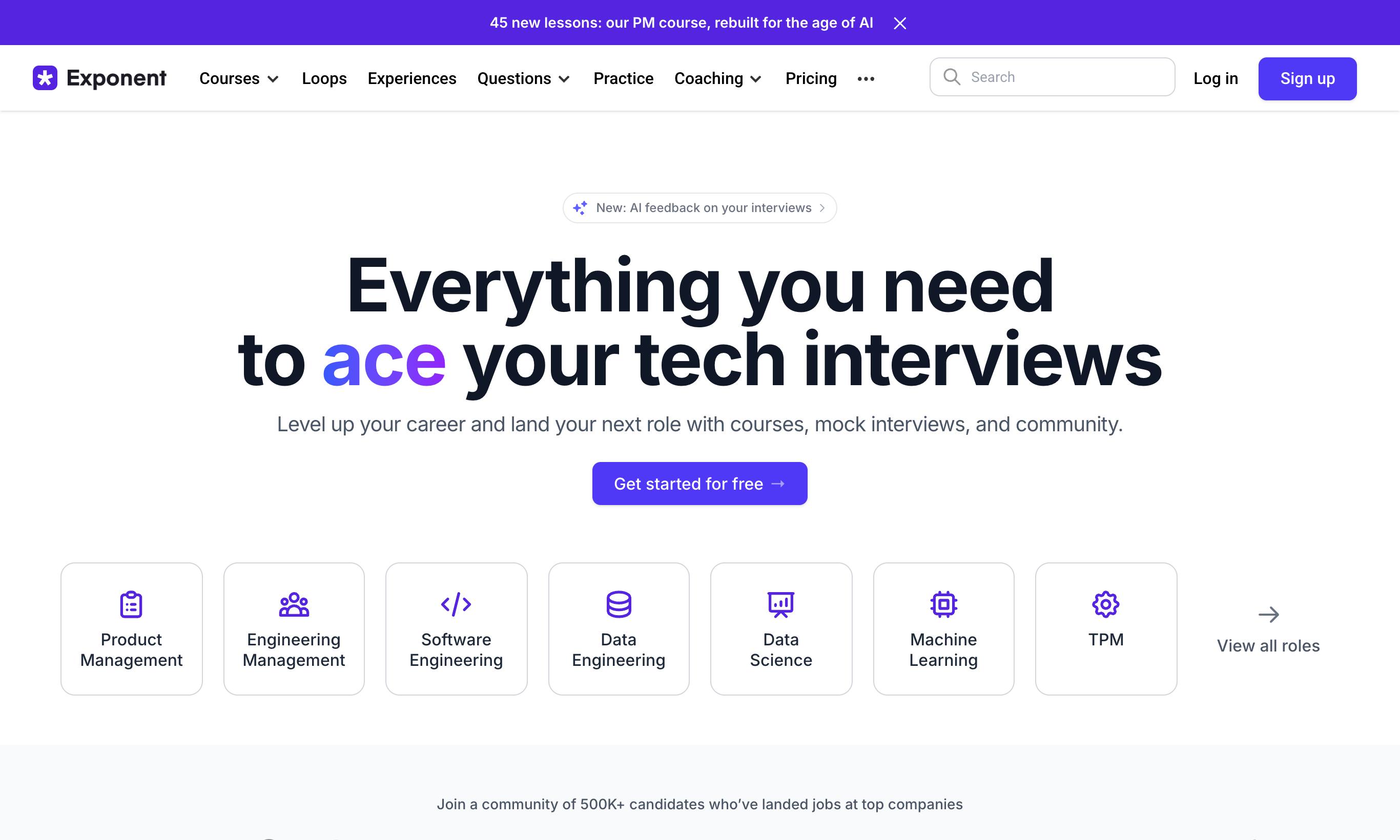 Exponent homepage