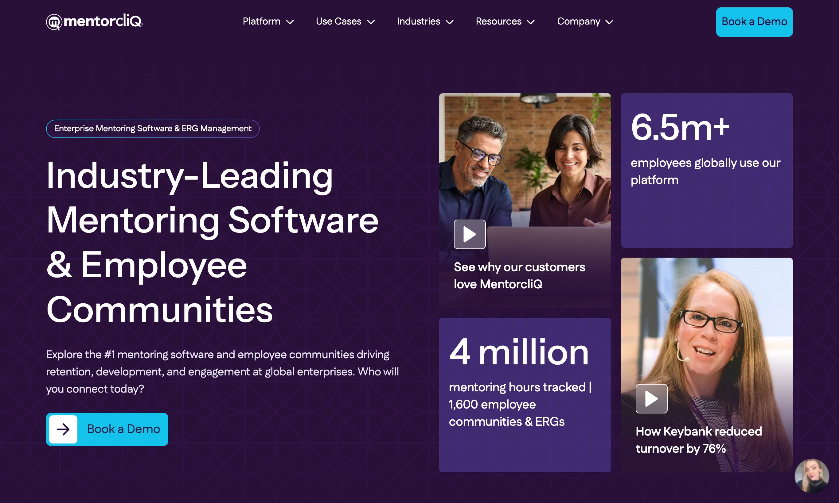 MentorcliQ homepage