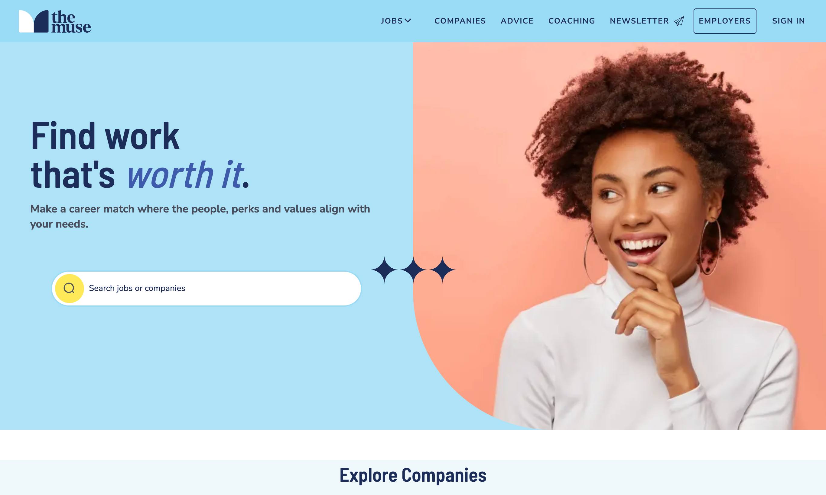 The Muse homepage