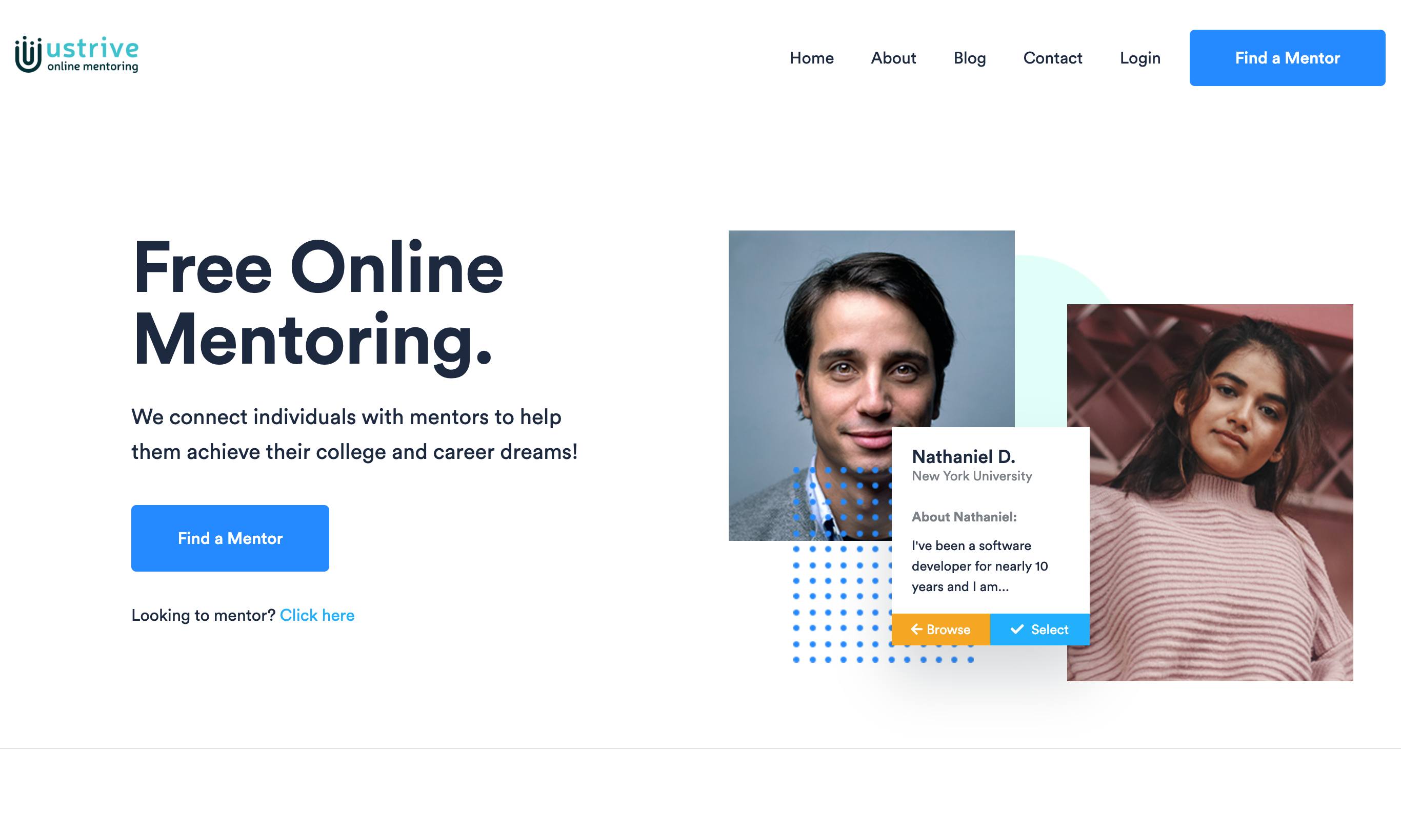 UStrive homepage