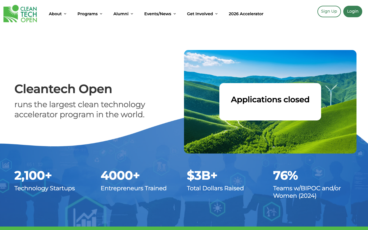 Cleantech Open website