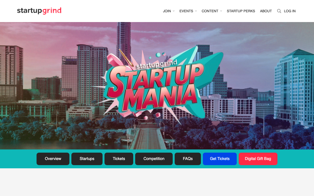 Startup Mania (Startup Grind) website