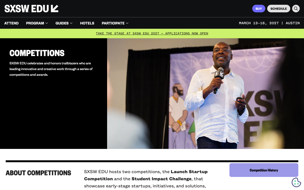 SXSW EDU Launch Startup Competition website