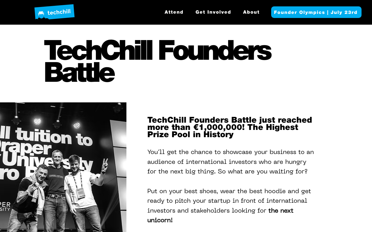 TechChill — Fifty Founders Battle website