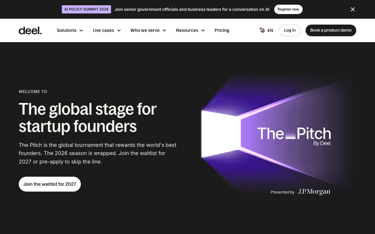 The Pitch by Deel website
