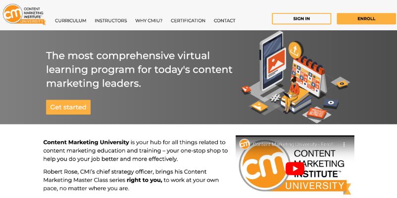 Content Marketing Institute Certification Course 2025