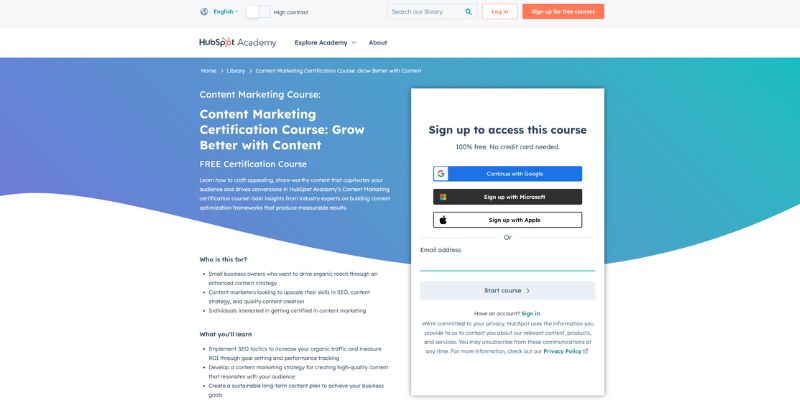 HubSpot Academy - Content Marketing Certification Course 2025