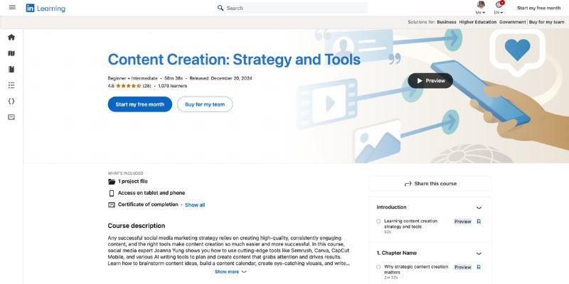 LinkedIn - Content Creation Course 2025