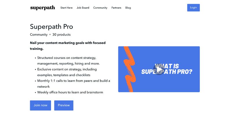 Superpath Pro Content Marketing Courses 2025