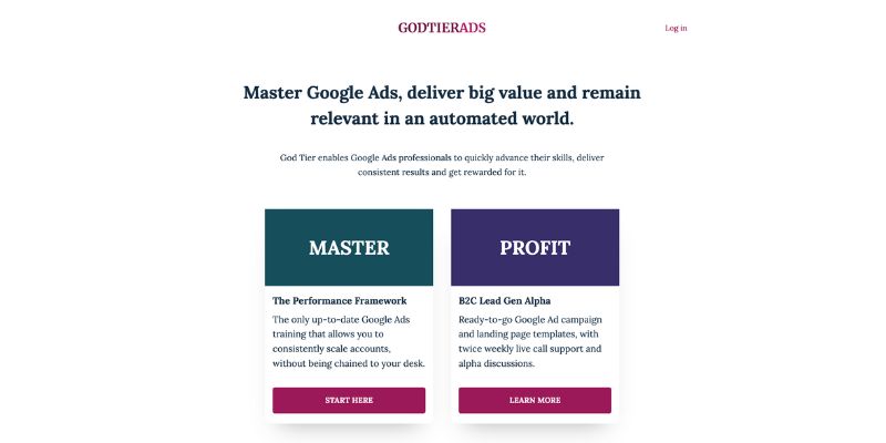 God Tier Ads Google Ads Course 2025