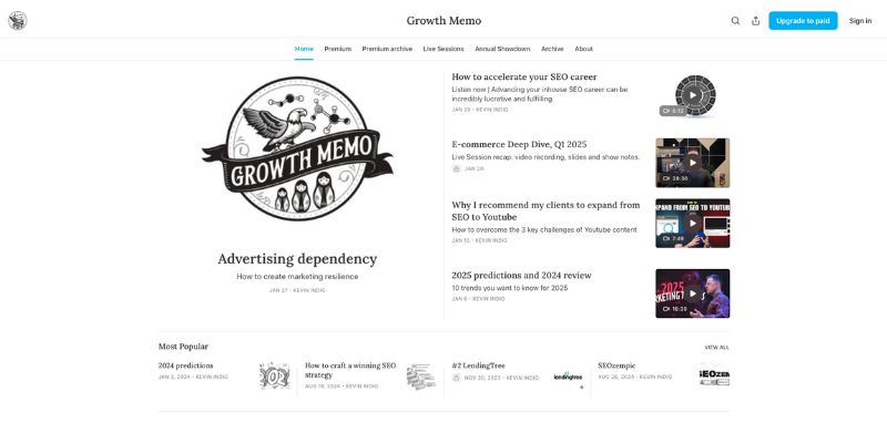 Growth Memo Marketing Newsletter