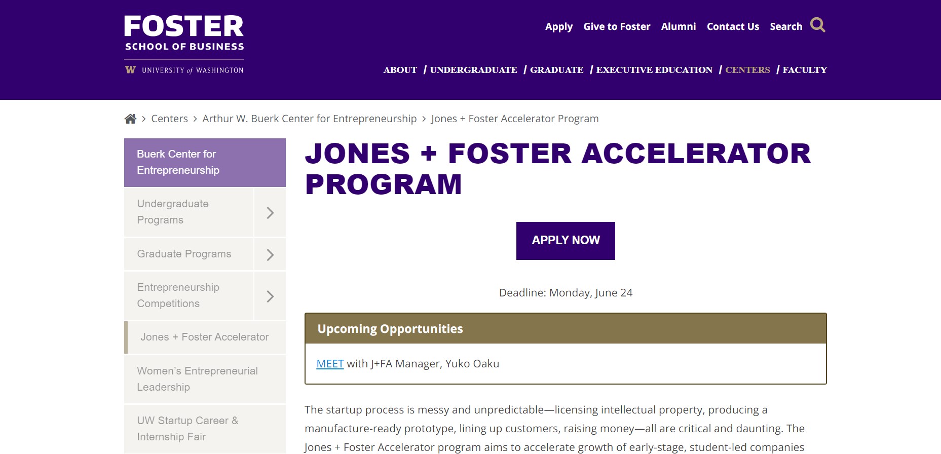 Jones and Foster Accelerator (Univeristy of WA)